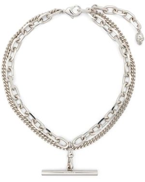 McQueen Halsketting Met Meerdere Schakels - Metallic