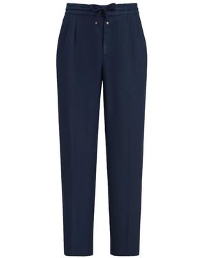 Brunello Cucinelli Drawstring Trousers - Blue