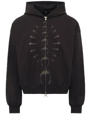 THUG CLUB Hoodie Zippé Tc Ribcage - Noir