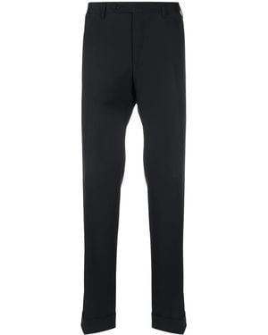 Canali Straight-Leg Wool Tailored Trousers - Blue