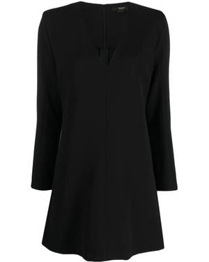Seventy Loguette V-Neck Minidress - Black