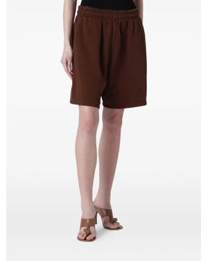 Entire studios Elasticated-Waistband Shorts - Brown