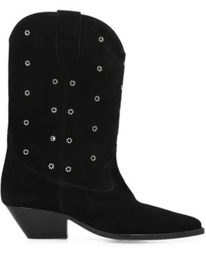 Isabel Marant Duerto Crystal-Embellished Ankle Boots - Black