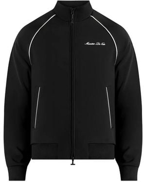 Manière De Voir Signature Piped Track Jacket - Black