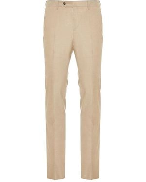 PT Torino Pressed-Crease Chinos - Natural