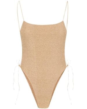 Oséree Lumière Open-Back Swimsuit - White