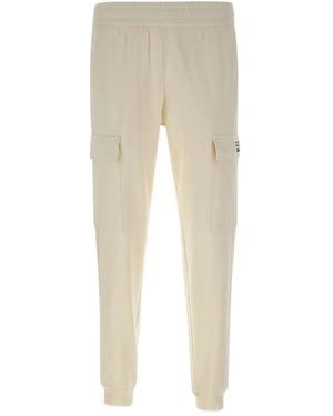 EA7 Logo-Embroidered Track Pants - Natural