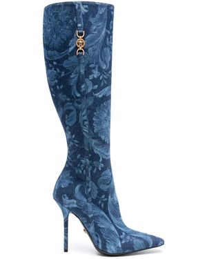 Versace Barocco Medusa '95 120Mm Boots - Blue