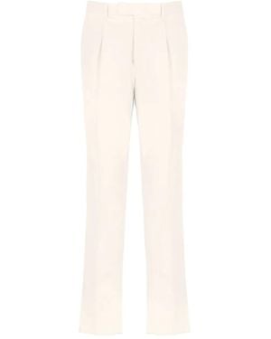ZEGNA Pleated Welt-Pocket Trousers - White