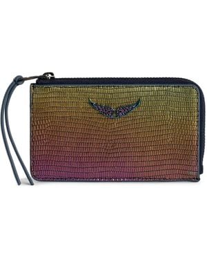 Zadig & Voltaire Zv Iridescent-Effect Wallet - Brown