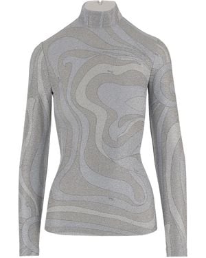 PUCCI Top Sin Mangas Estampado - Gris