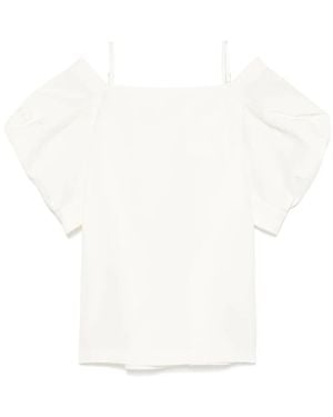 Sacai Cold-Shoulder Mini Dress - White