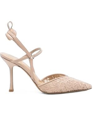 Fendi Colibrì Sequin-Embellished Pumps - White