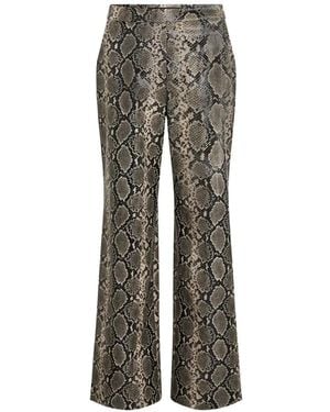 KARL LAGERFELD Pantalon Évasé À Effet Python - Gray