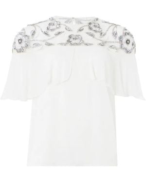 Temperley London Lana ビーズトリム ブラウス - ホワイト
