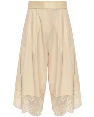 Zimmermann Valiant Lace-Trim Pleated Trousers - White