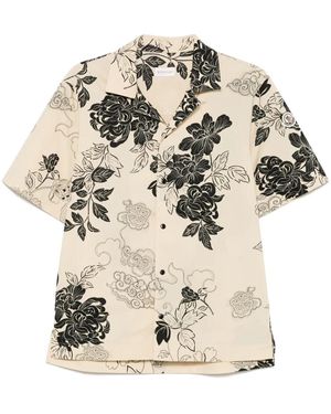 Moncler Floral-Print Shirt - Natural