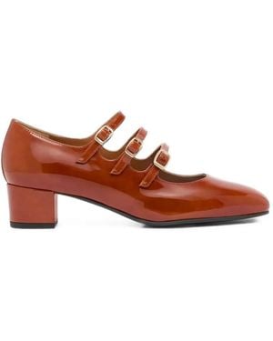 CAREL PARIS Escarpins Kina En Cuir Verni - Brown