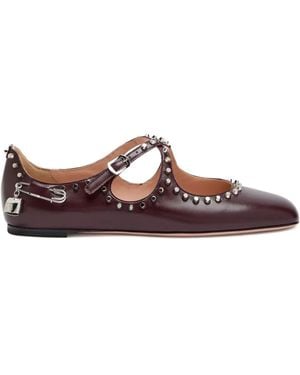 Bally Studded Ballet Flat - Brown