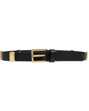 AllSaints Stud-Embellished Leather Belt - White
