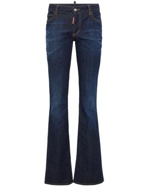 DSquared² Vaqueros acampanados con efecto lavado - Azul