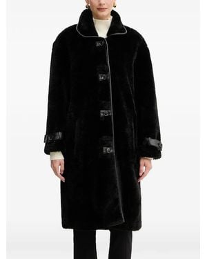 Liu Jo Teddy Button Cuff Coat - Black