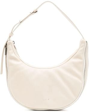 agnès b. Leather Shoulder Bag - Natural