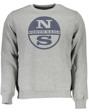North Sails Felpa Con Stampa Logo - Grigio