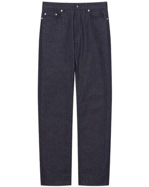 Givenchy Straight Fit Herringbone Jeans - Blue