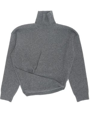 Rohe Sculptural Twisted-Drape Sweater - Gray