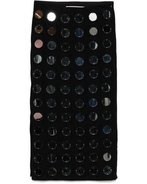 Conner Ives Jupe The Reconstructed Mirror Disk À Broderies - Noir