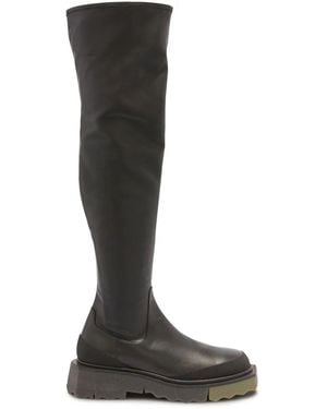 Off-White c/o Virgil Abloh Off Leather High Boots - Black