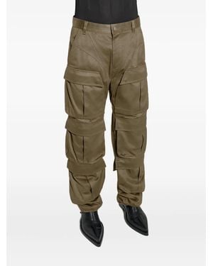 Mugler Layered-Pockets Trousers - Green