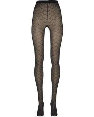 Wolford Panty Met Geometrisch Patroon - Grijs