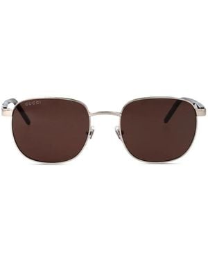 Gucci Round-Frame Sunglasses - Brown