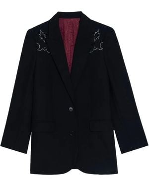 Zadig & Voltaire Blazer mit Stickerei - Blau