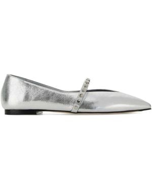 McQueen Leather Ballerinas - White