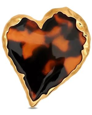 Oscar de la Renta Tortoise Stone Heart Ring - Natural