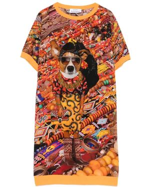 The Artistylist Graphic-Print Mini Dress - Orange