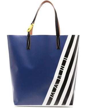 Marni Shopper Met Logo - Blauw