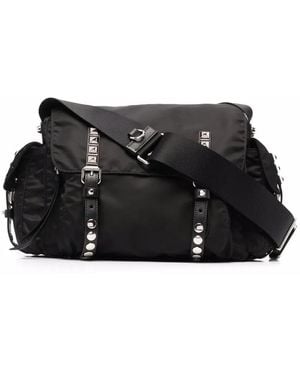 Prada Borsa A Tracolla Con Decorazione Vela - Nero