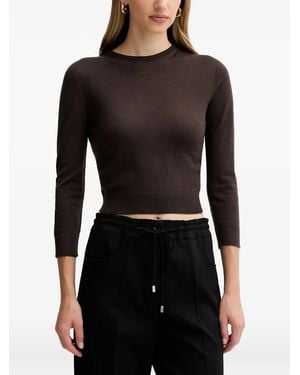 Liviana Conti Stacy Round-Neck Top - Black