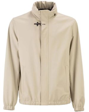 Fay Hood Bomber Jacket - Natural