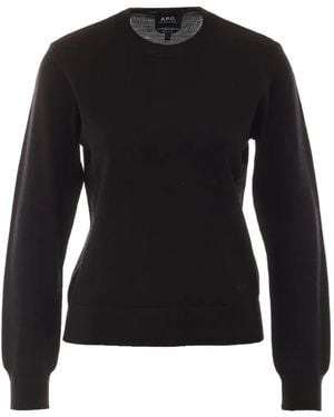 A.P.C. Philomena Logo-Embroidered Jumper - Black