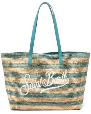 Mc2 Saint Barth Raffia City Tote Bag - Blue