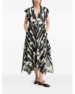 MMC Studio Vestido Con Cuello En V - Blanco