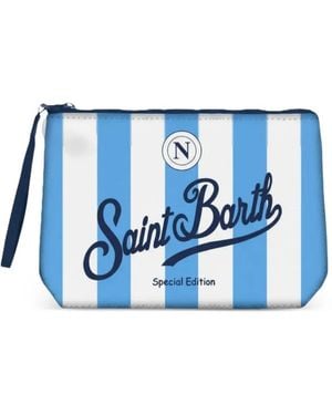 MC2 Saint Barth Pochette Aline À Rayures - Bleu
