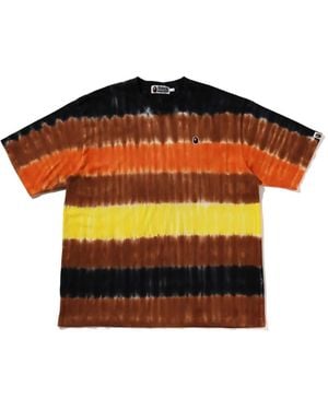 A Bathing Ape Tie-Dye Logo-Patch T-Shirt - Orange