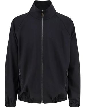Seven Gauge High-Collar Zip-Up Jacket - Blue