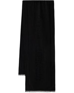 Moschino Sciarpa Con Frange - Nero